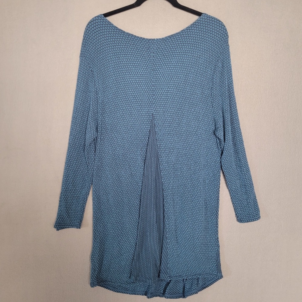 NorthStyle Teal Blue Textured Knit Tunic Dress Pockets Size L - Picture 5 of 8